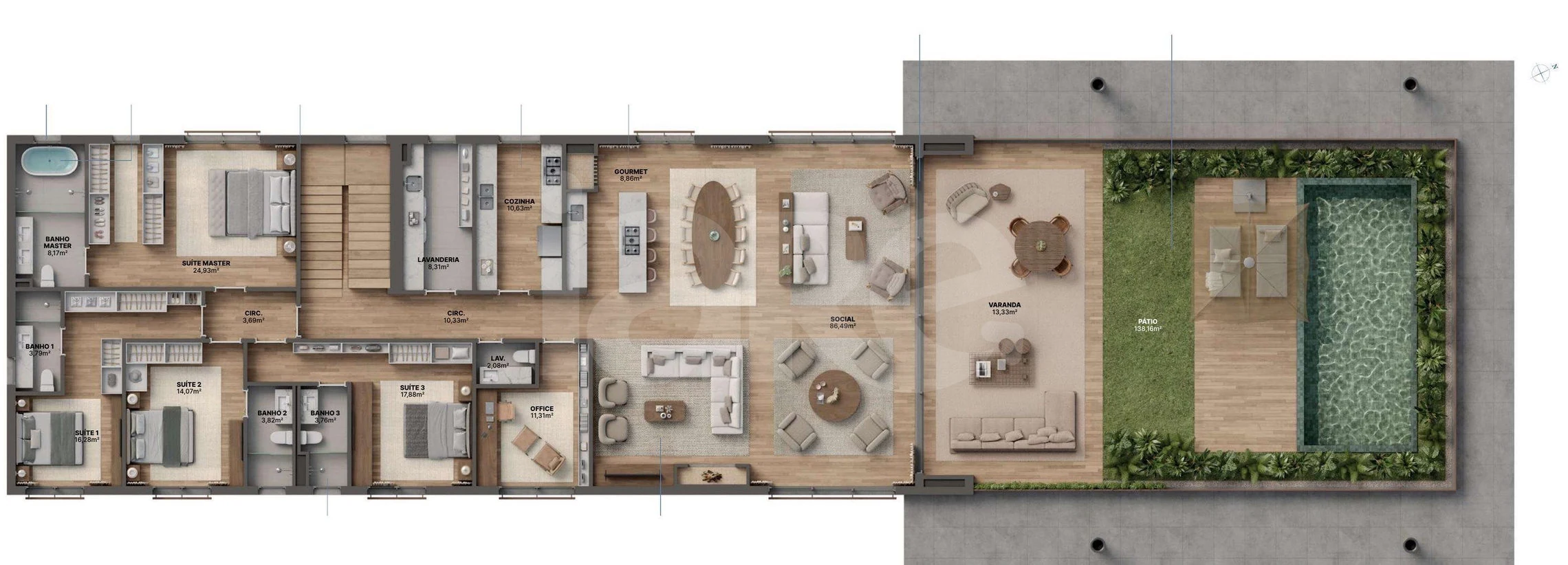 Planta — Apartamento 454,57 m²