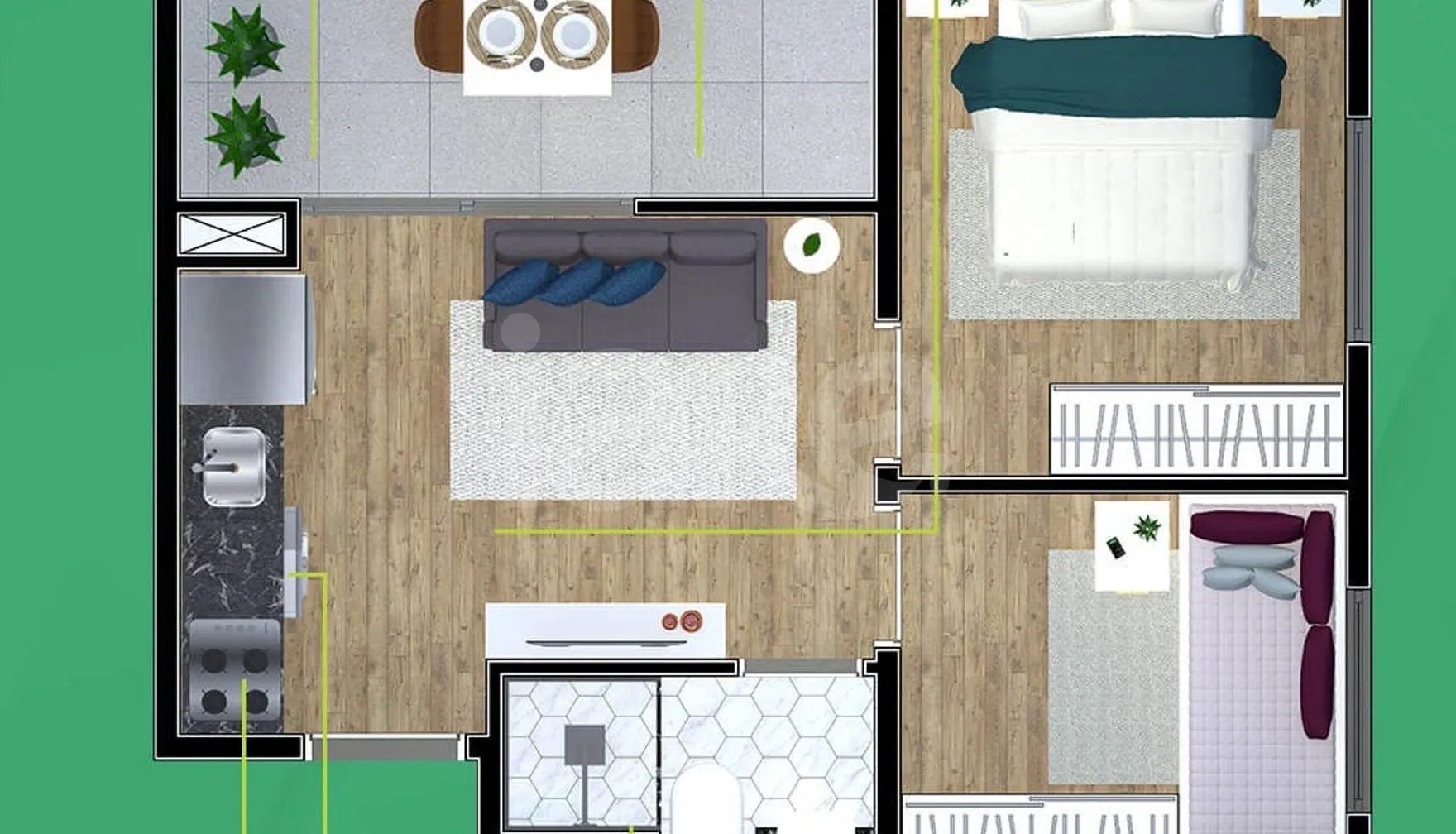 Planta — Apartamento 42 m²