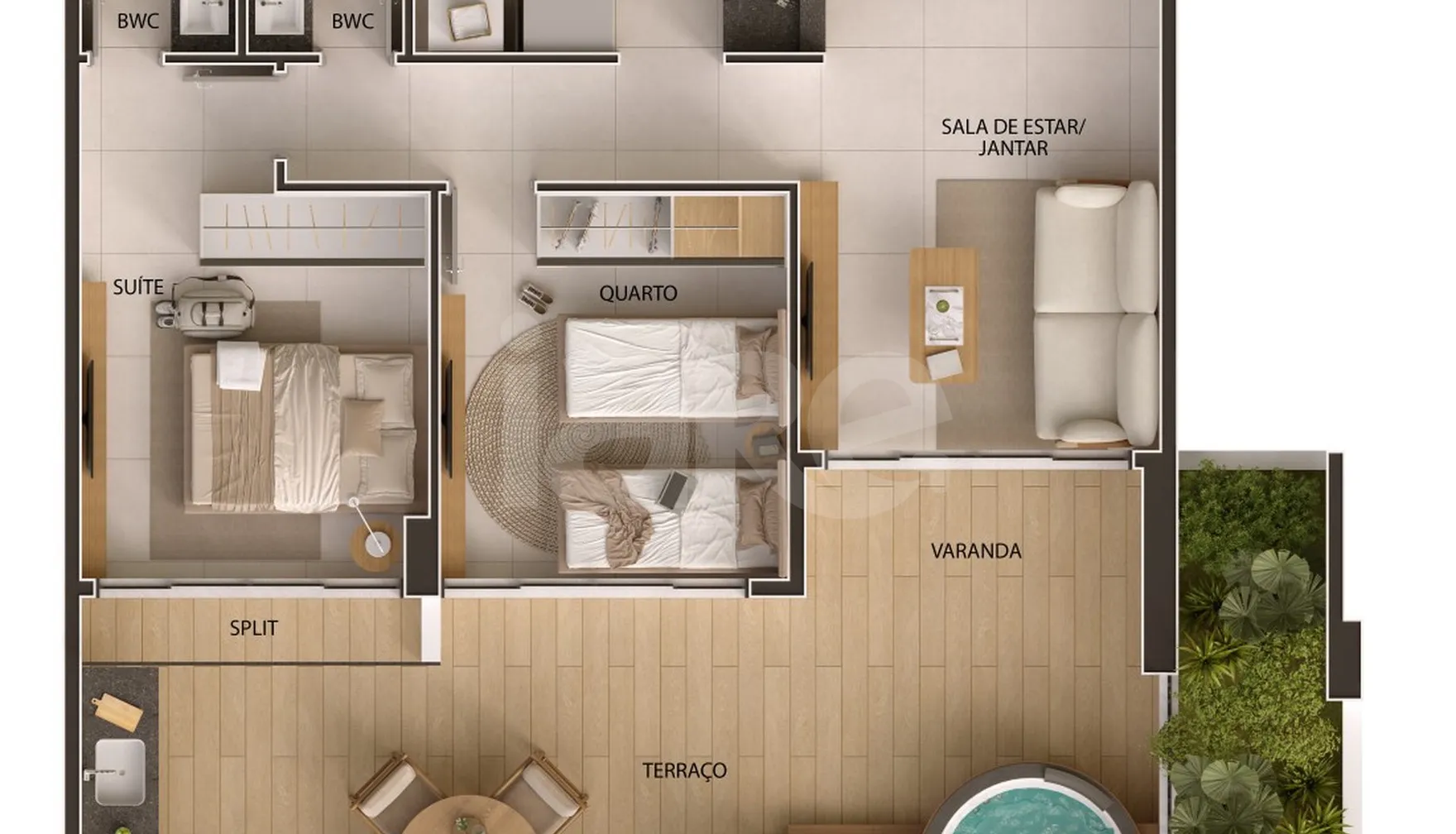 Planta — Garden 89,25 m²