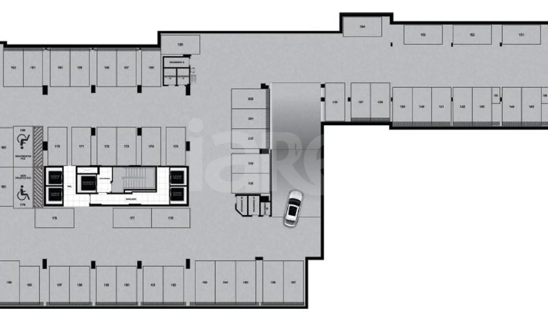 Planta — Pavimento 1º subsolo