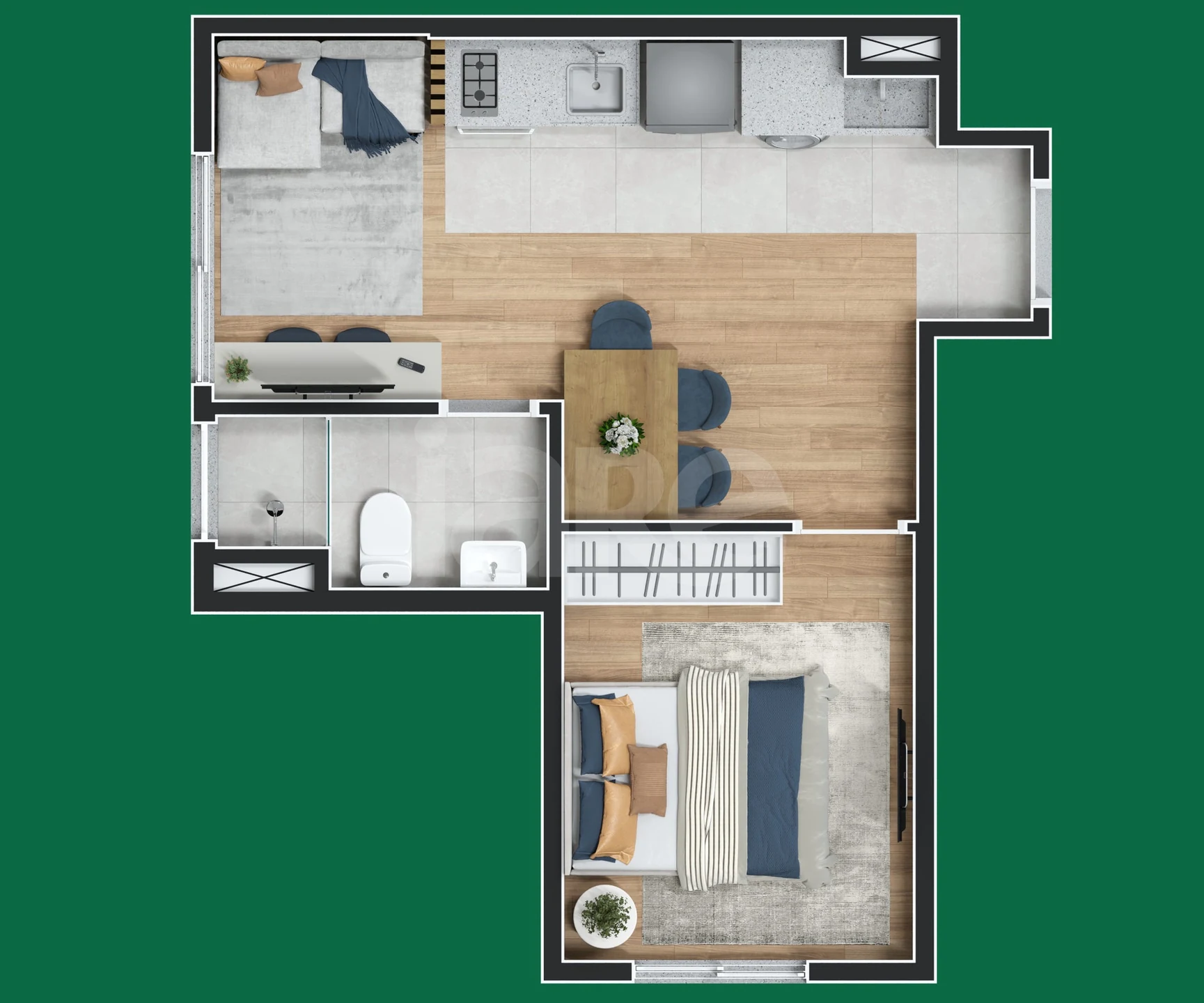 Planta — Apartamento 29,76 m²