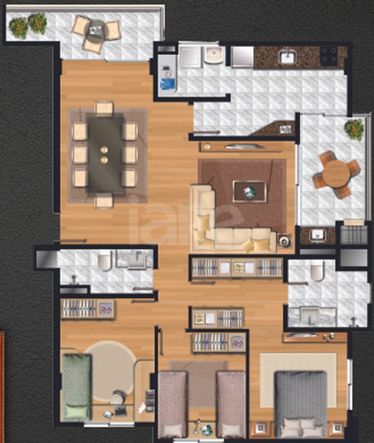 Planta — Apartamento 105,24 m²