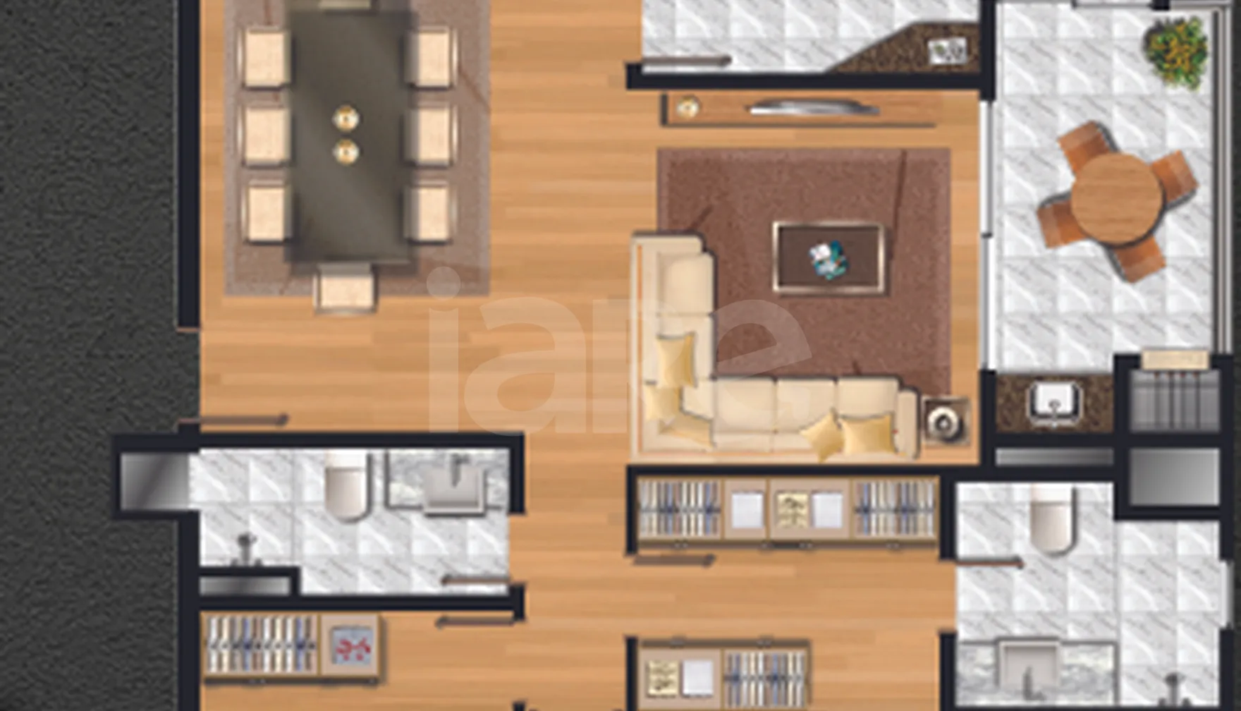 Planta — Apartamento 105,24 m²