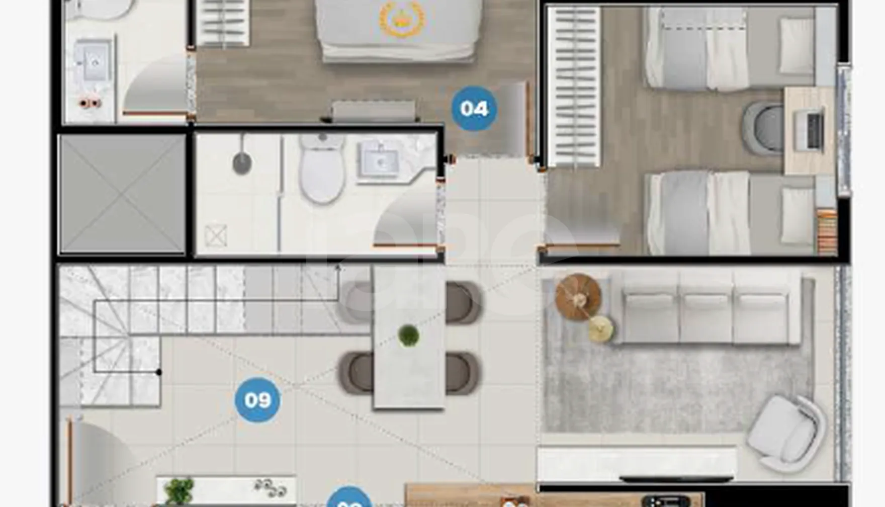 Planta — Garden 107,59 m²