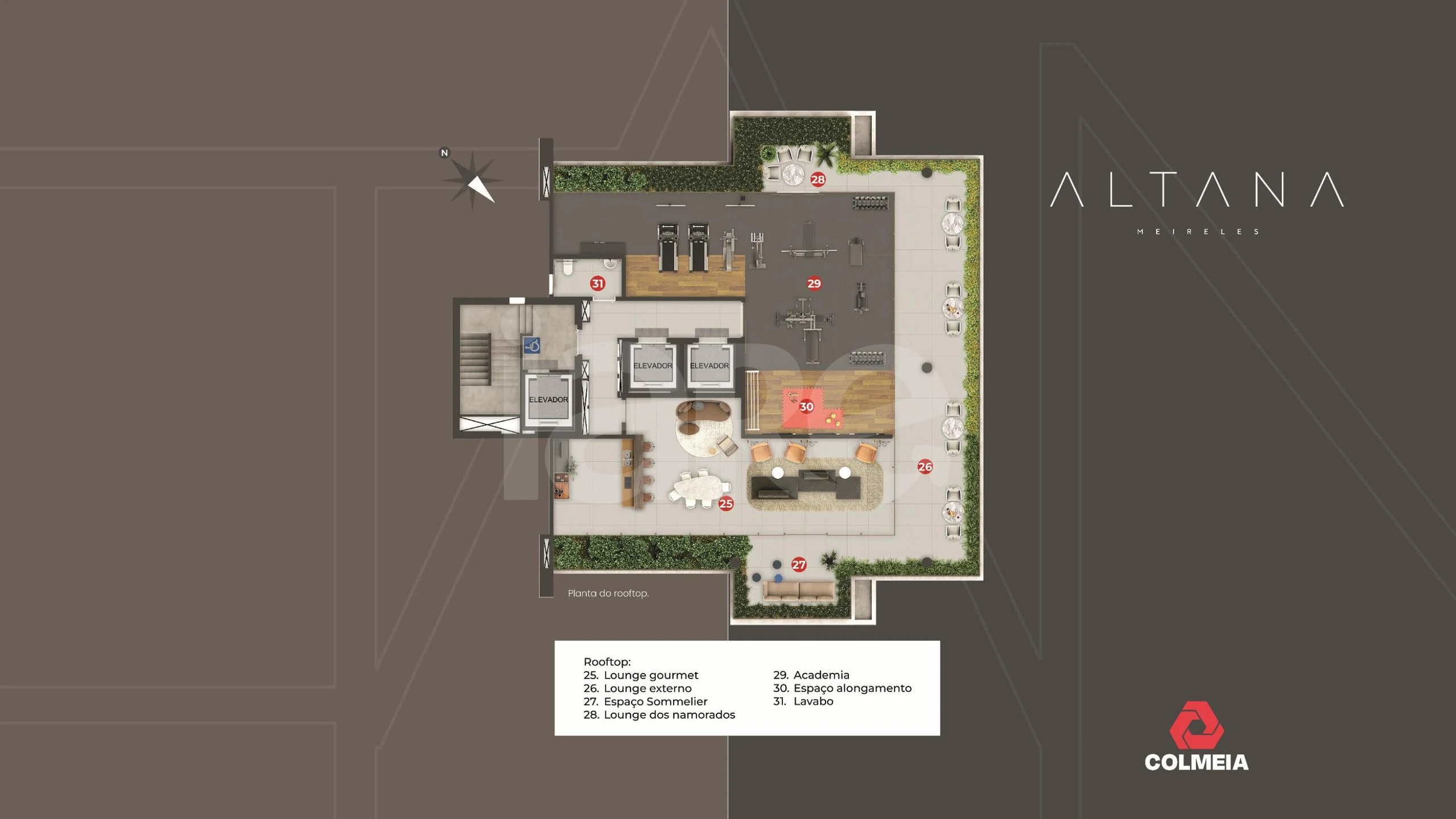 Planta — Implantação Rooftop