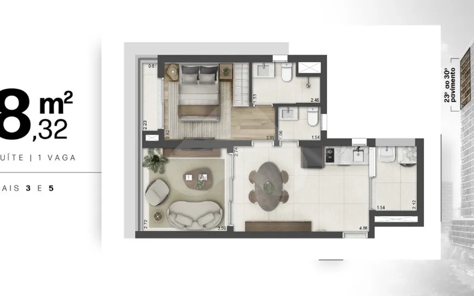 Galeria Lorena - Apartamento com 38,94 m², em Jardim Paulista — foto 11
