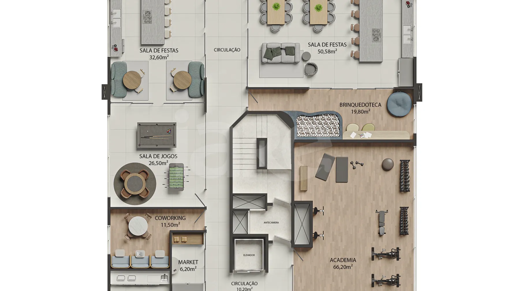 Planta — Pavimento lazer