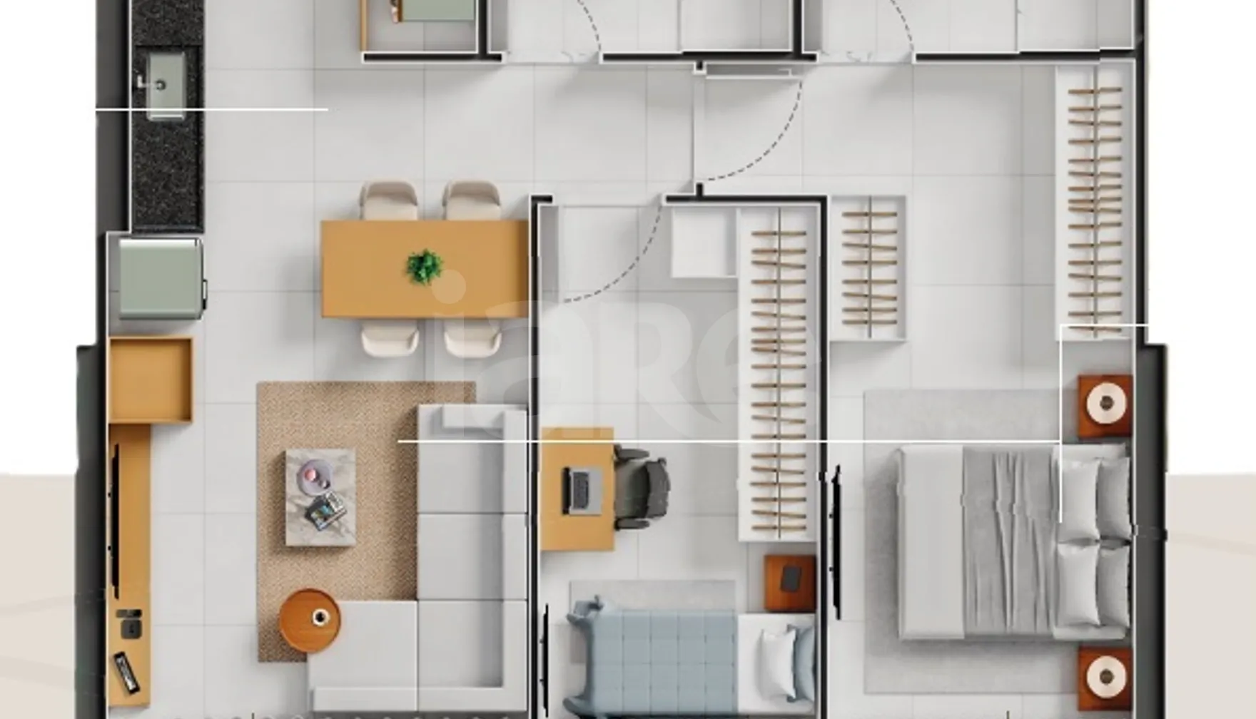Planta — Apartamento 75,59 m²