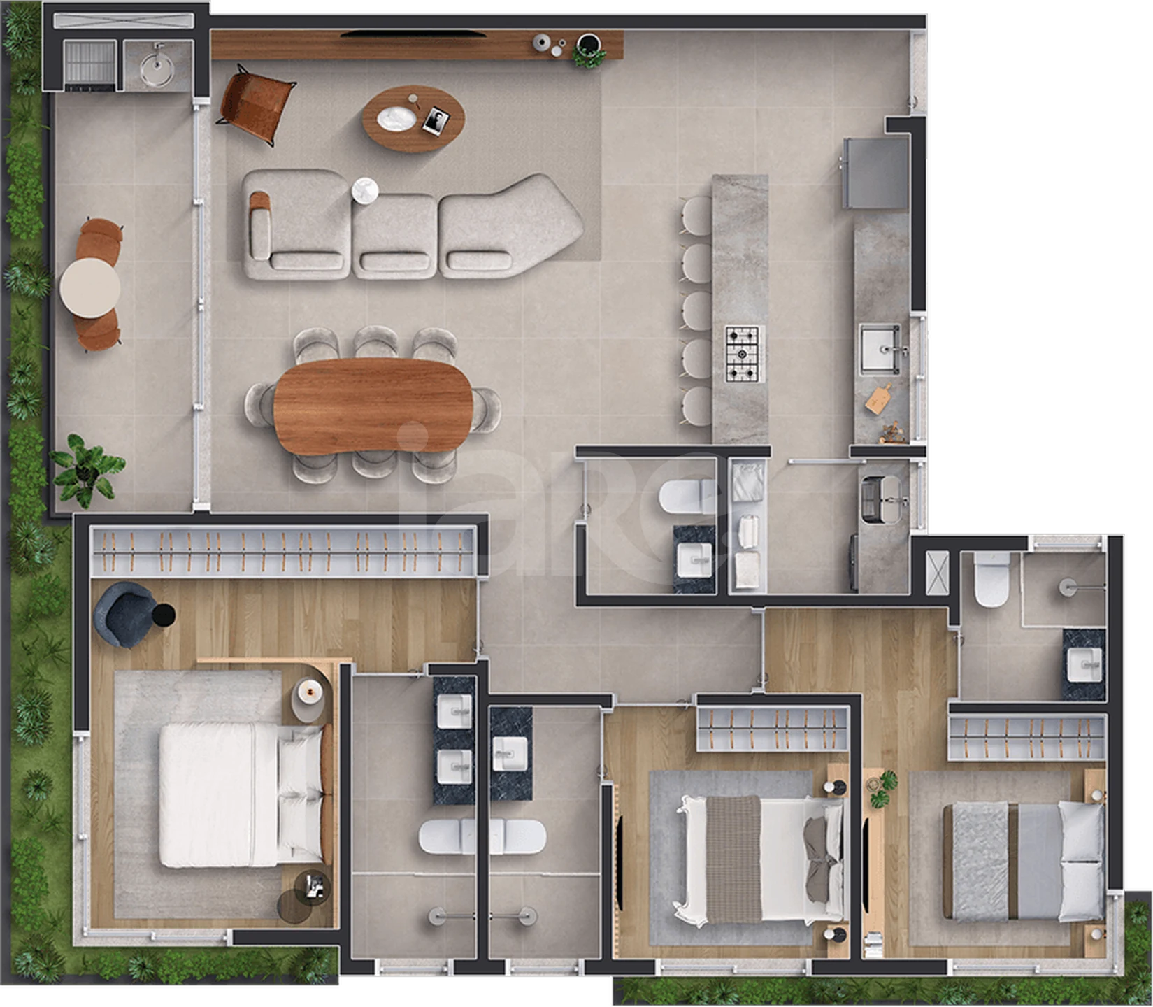 Planta — Apartamento 123,41 m²