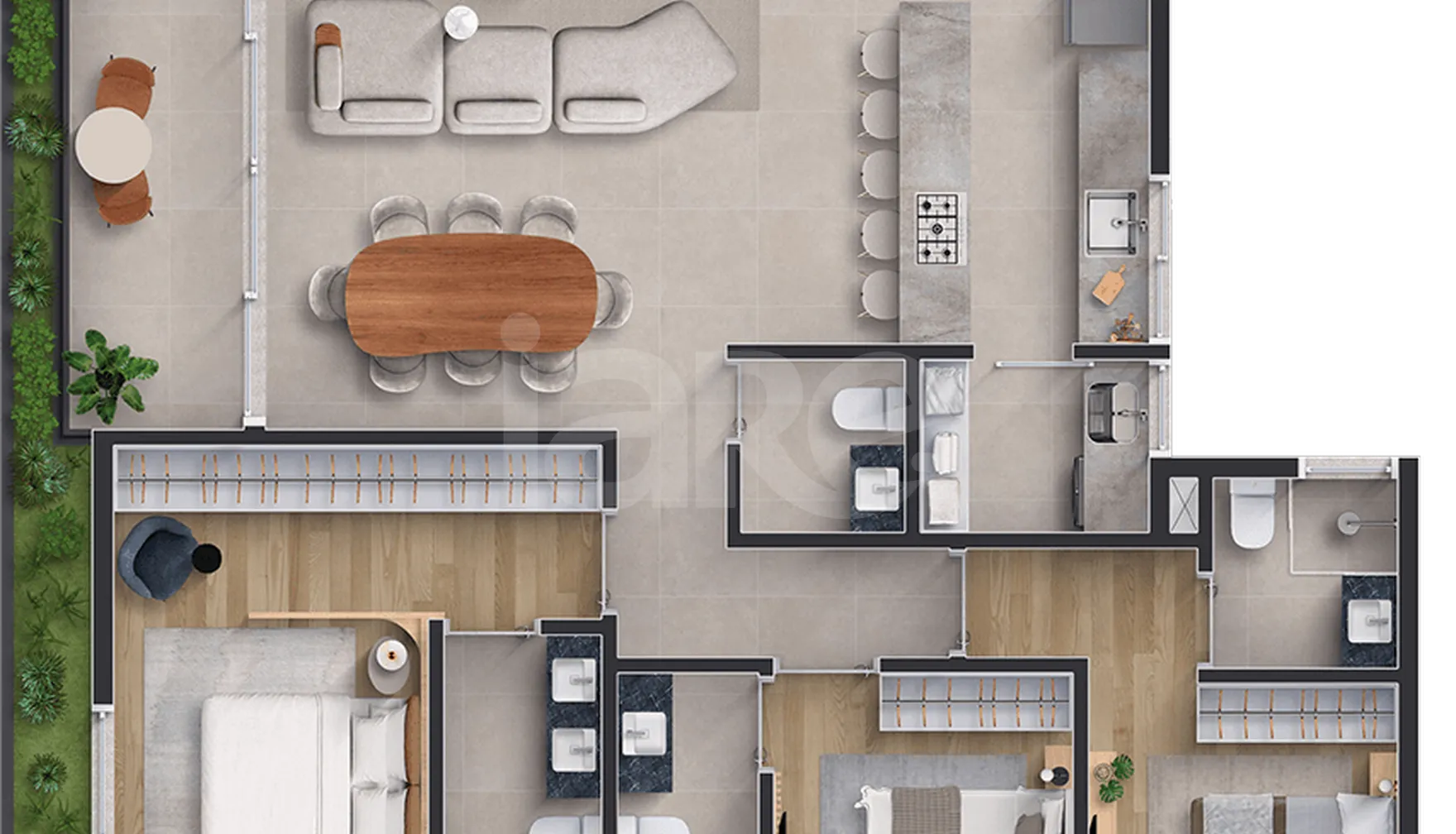 Planta — Apartamento 123,41 m²