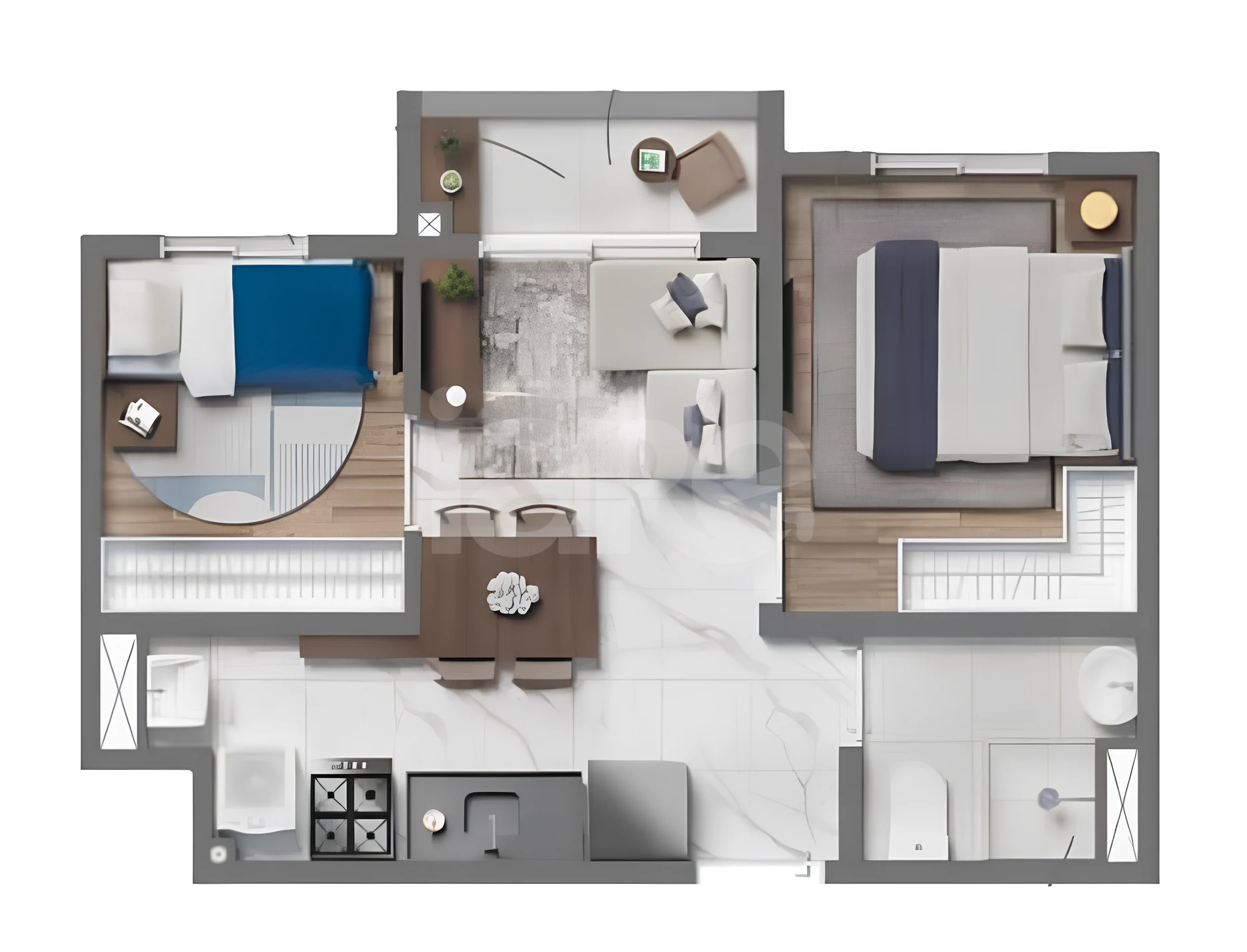 Planta — Apartamento 34 m²