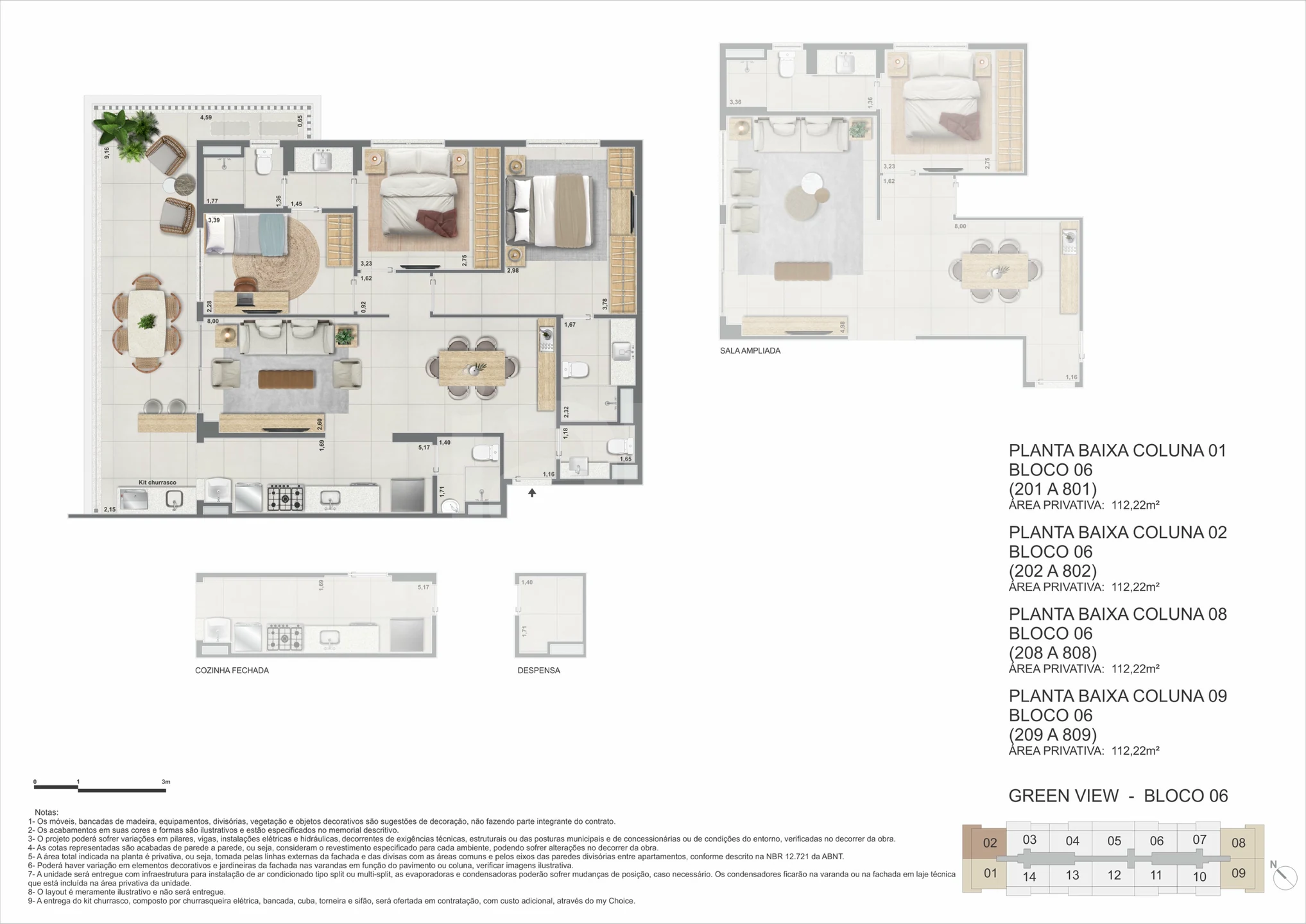 Planta — Apartamento 112,22 m²
