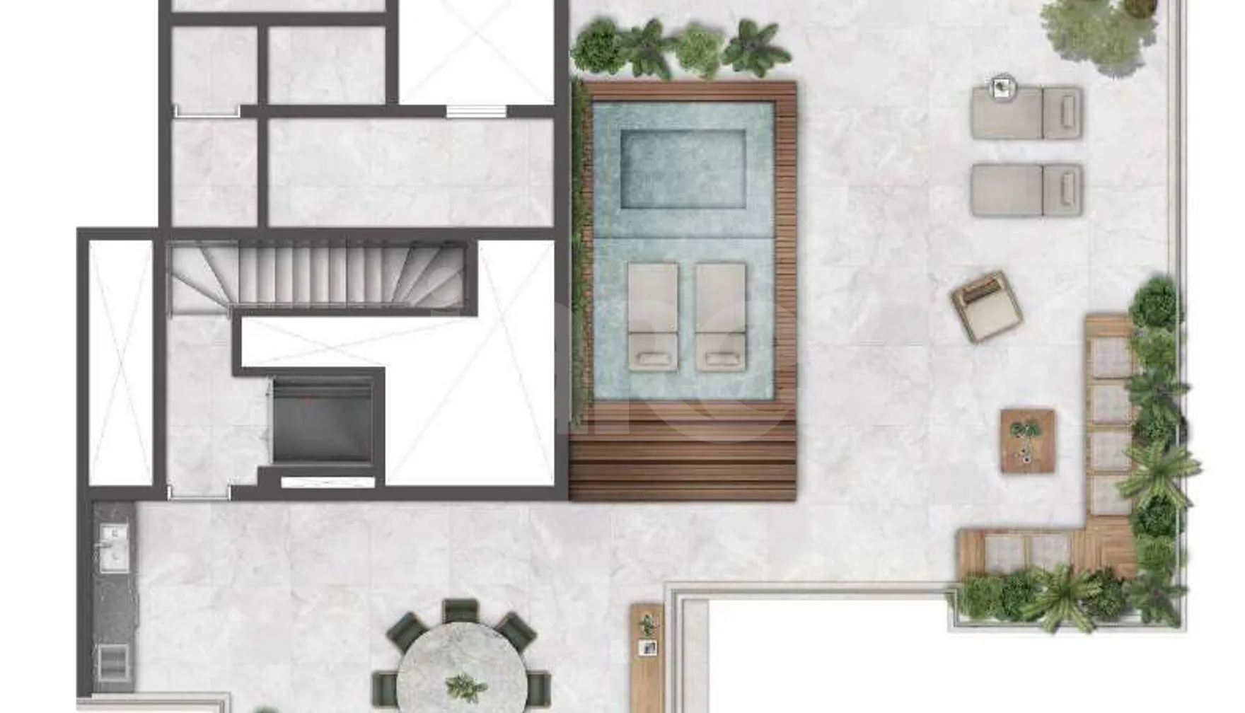 Planta — Cobertura Duplex 345,72 m²
