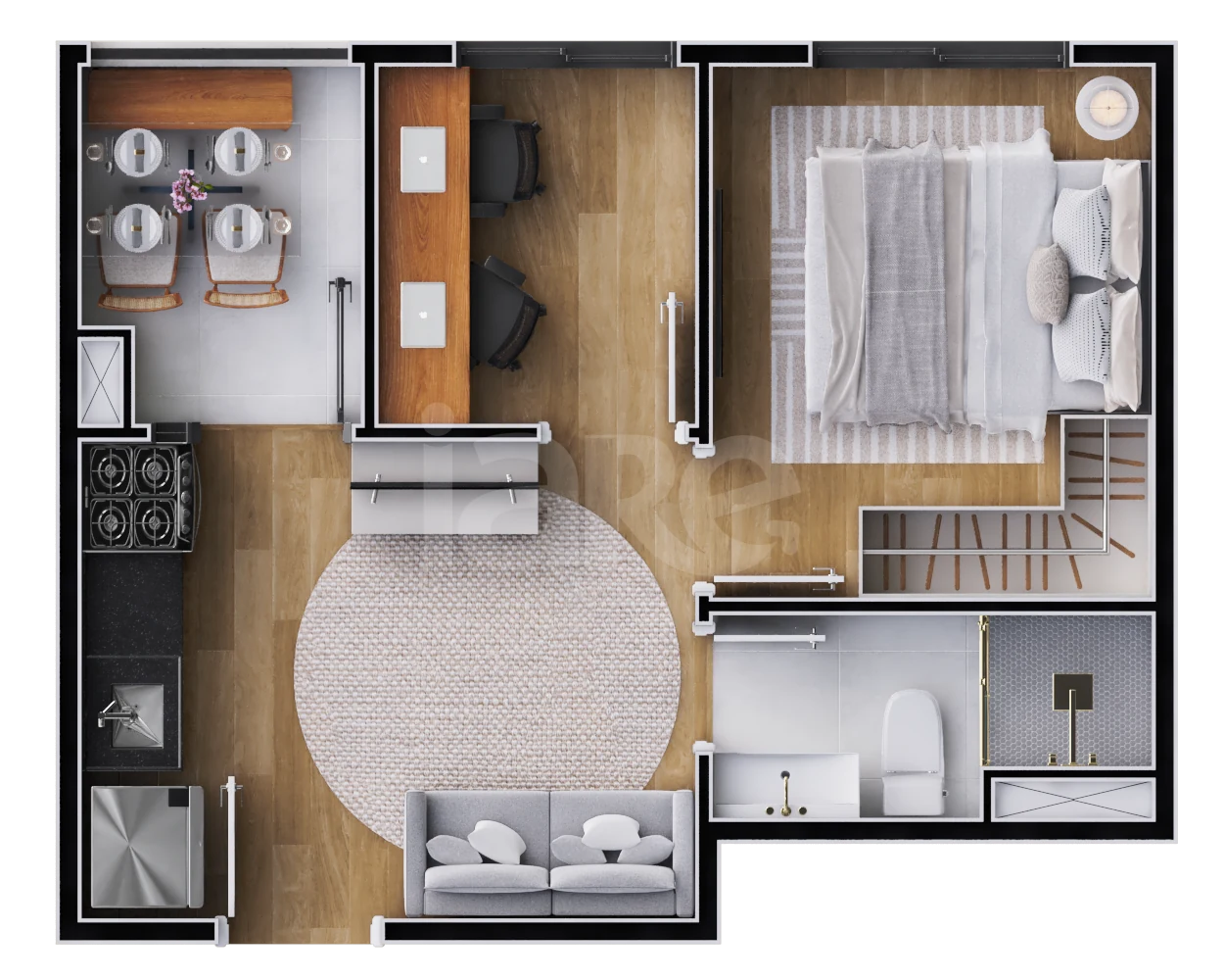 Planta — Apartamento 28,03 m²