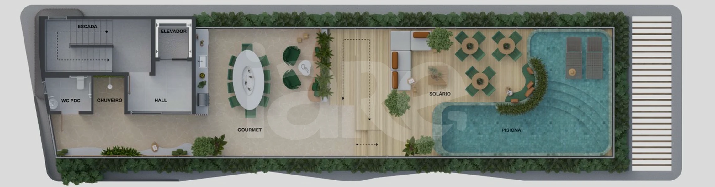 Planta — Pavimento rooftop