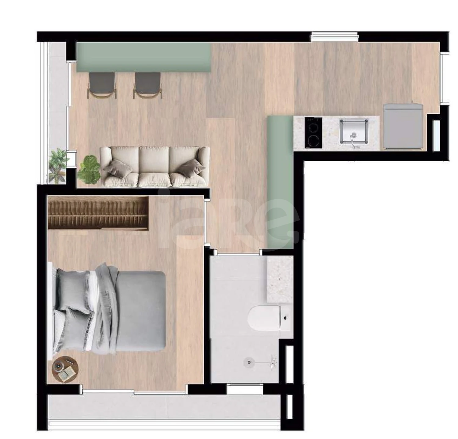 Planta — Garden 72,65 m²