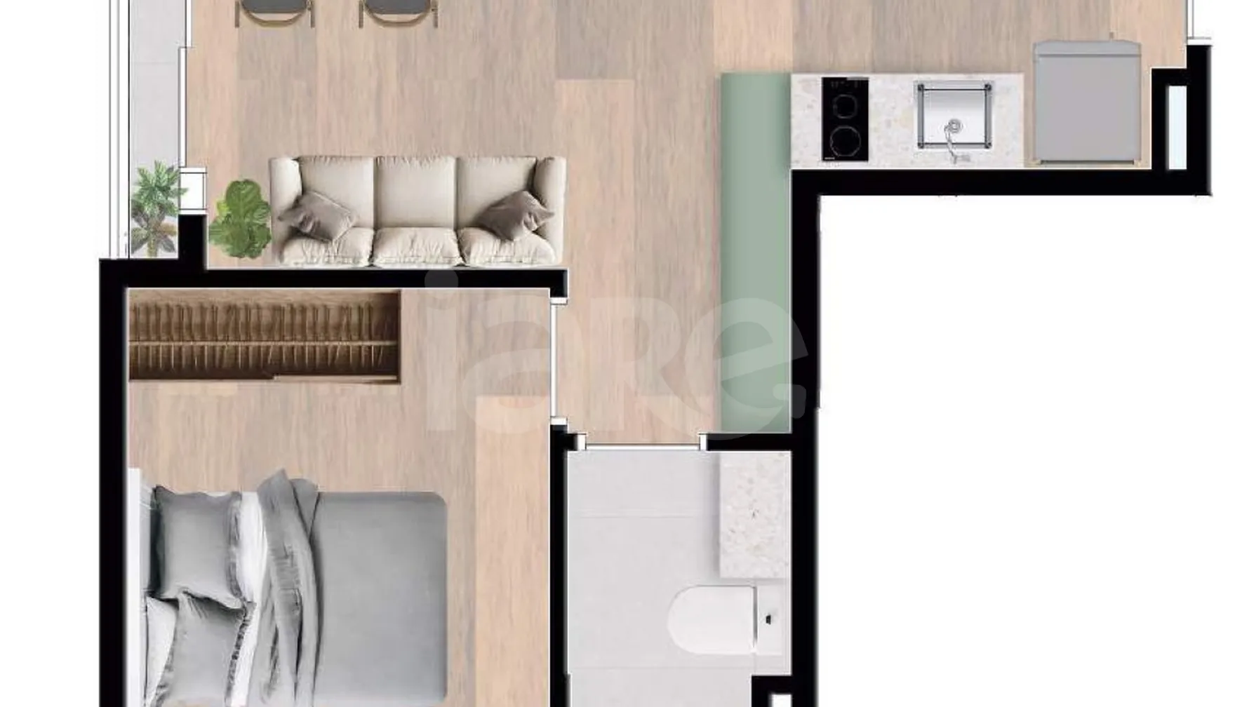 Planta — Garden 72,65 m²