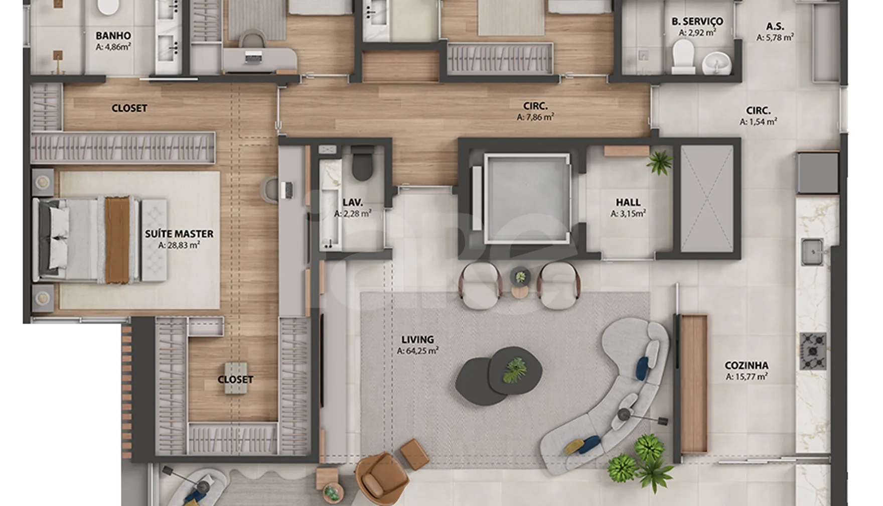 Planta — Garden 240,8 m²