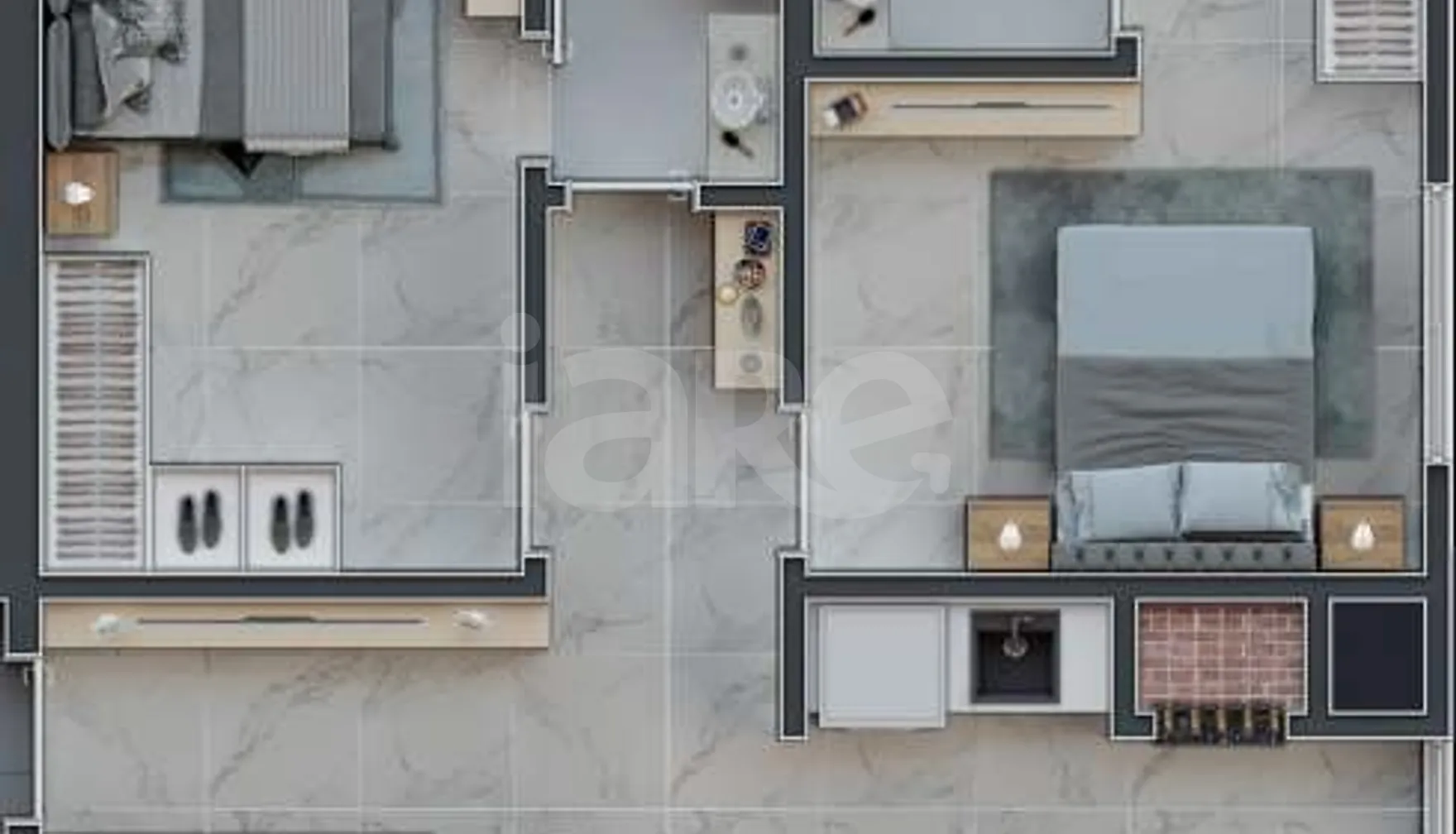 Planta — Apartamento 60,46 m²