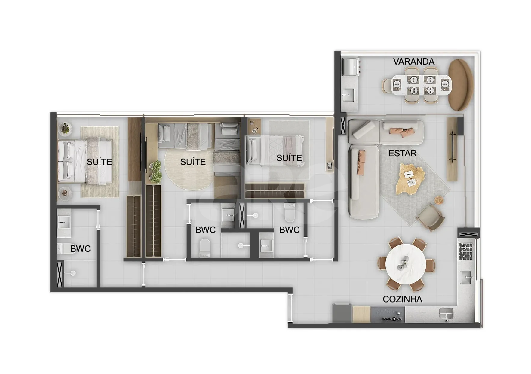 Planta — Garden 118,74 m²