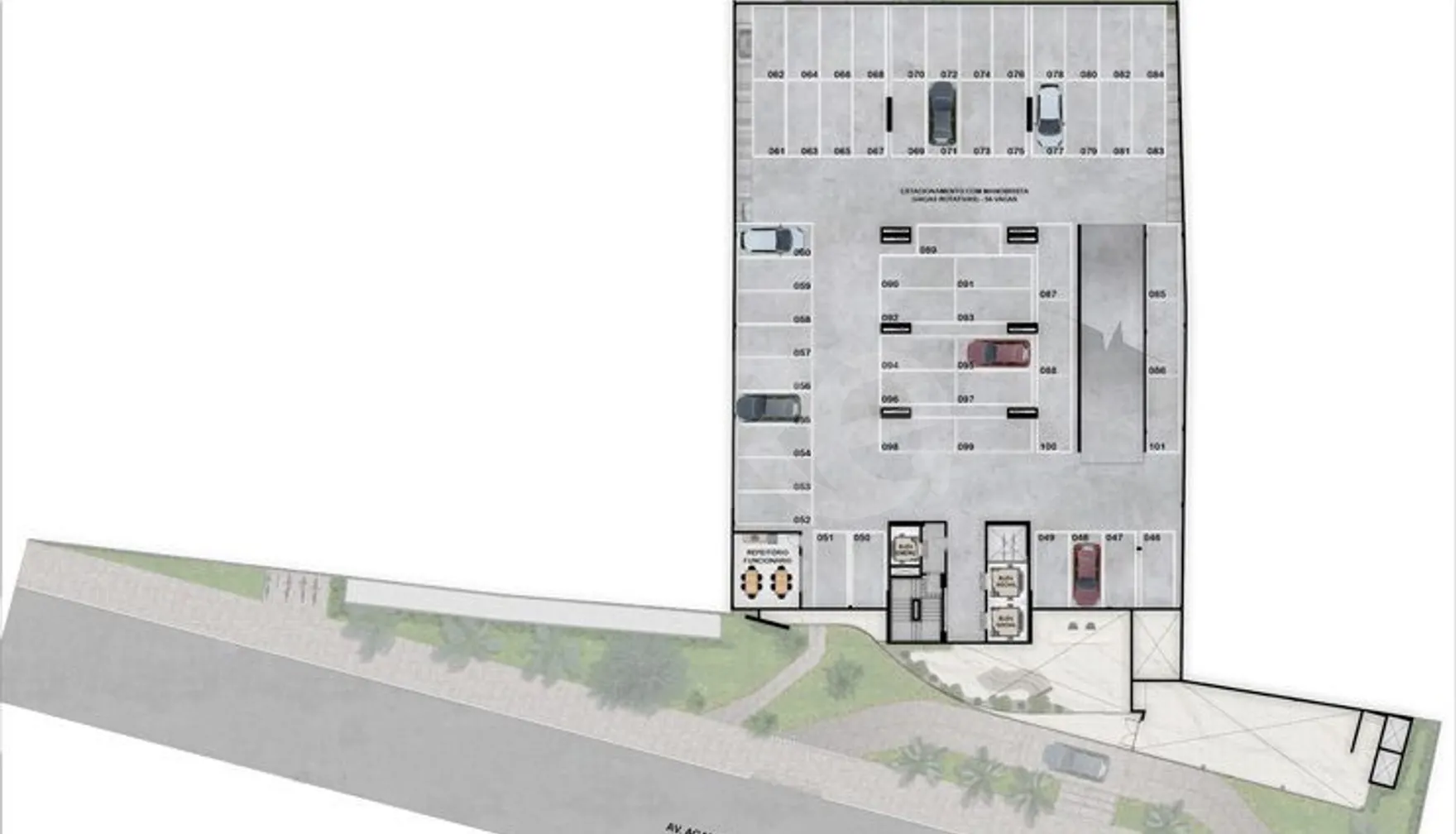 Planta — Pavimento garagem 1