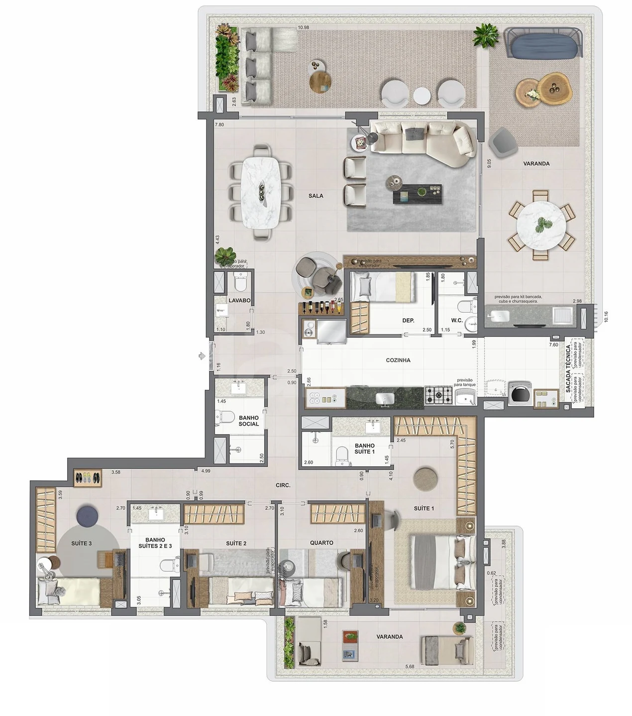 Planta — Apartamento 224,64 m²