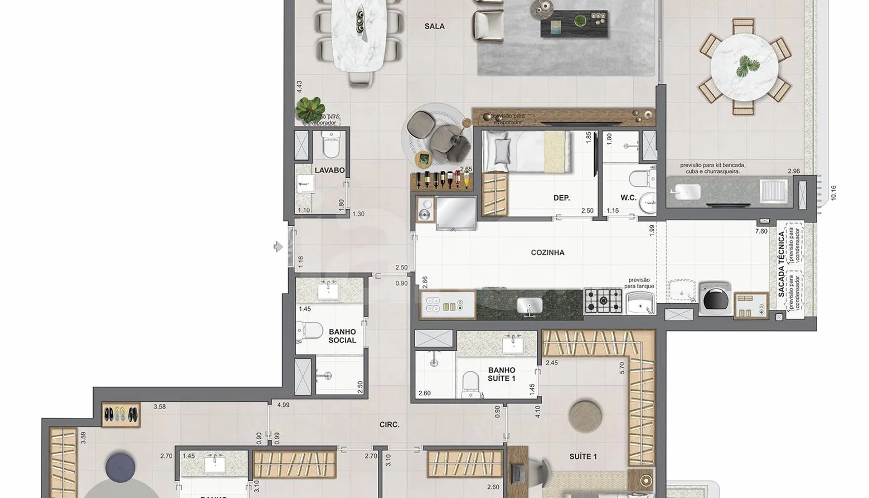 Planta — Apartamento 224,64 m²