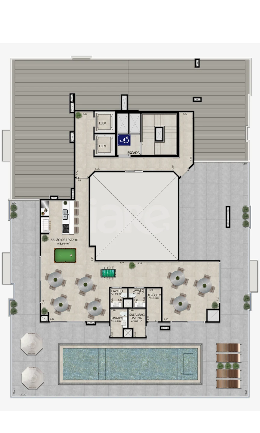Planta — Pavimento rooftop