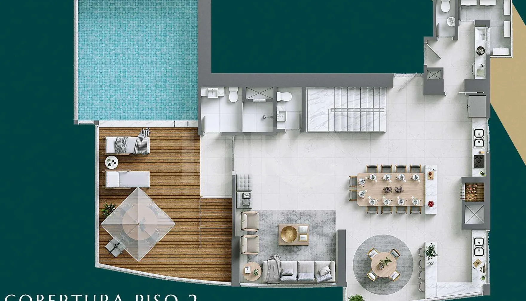 Planta — Cobertura Duplex 388,9 m²
