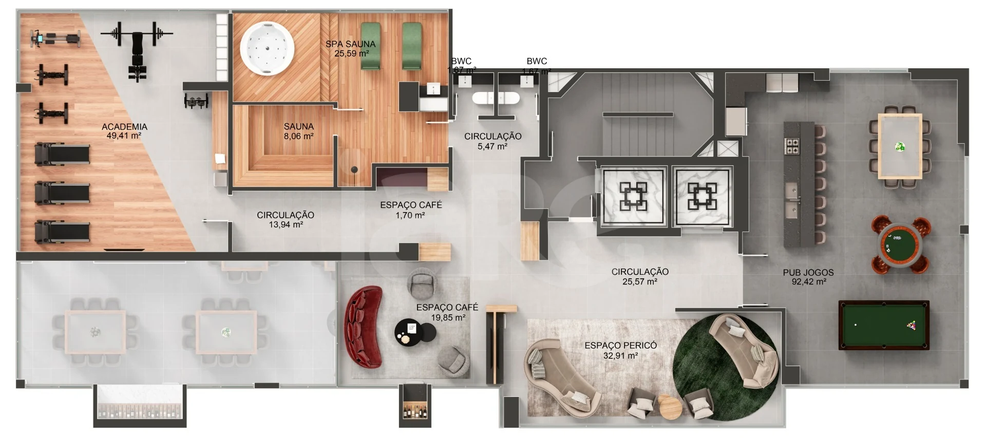 Planta — Pavimento lazer 2