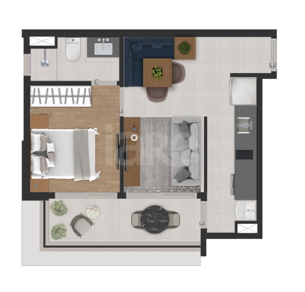Planta — Apartamento 38,92 m²