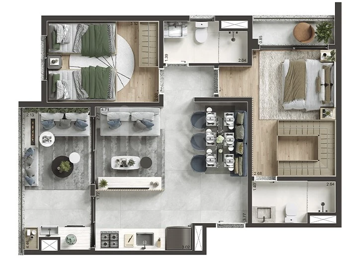 Planta — Garden 50,69 m²