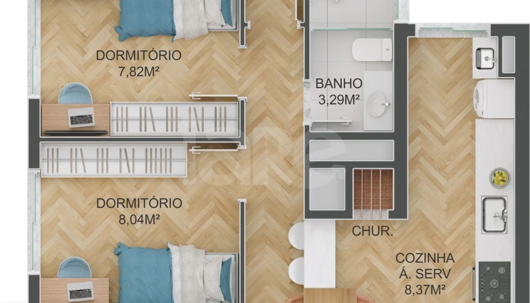 Planta — Garden 82,84 m²