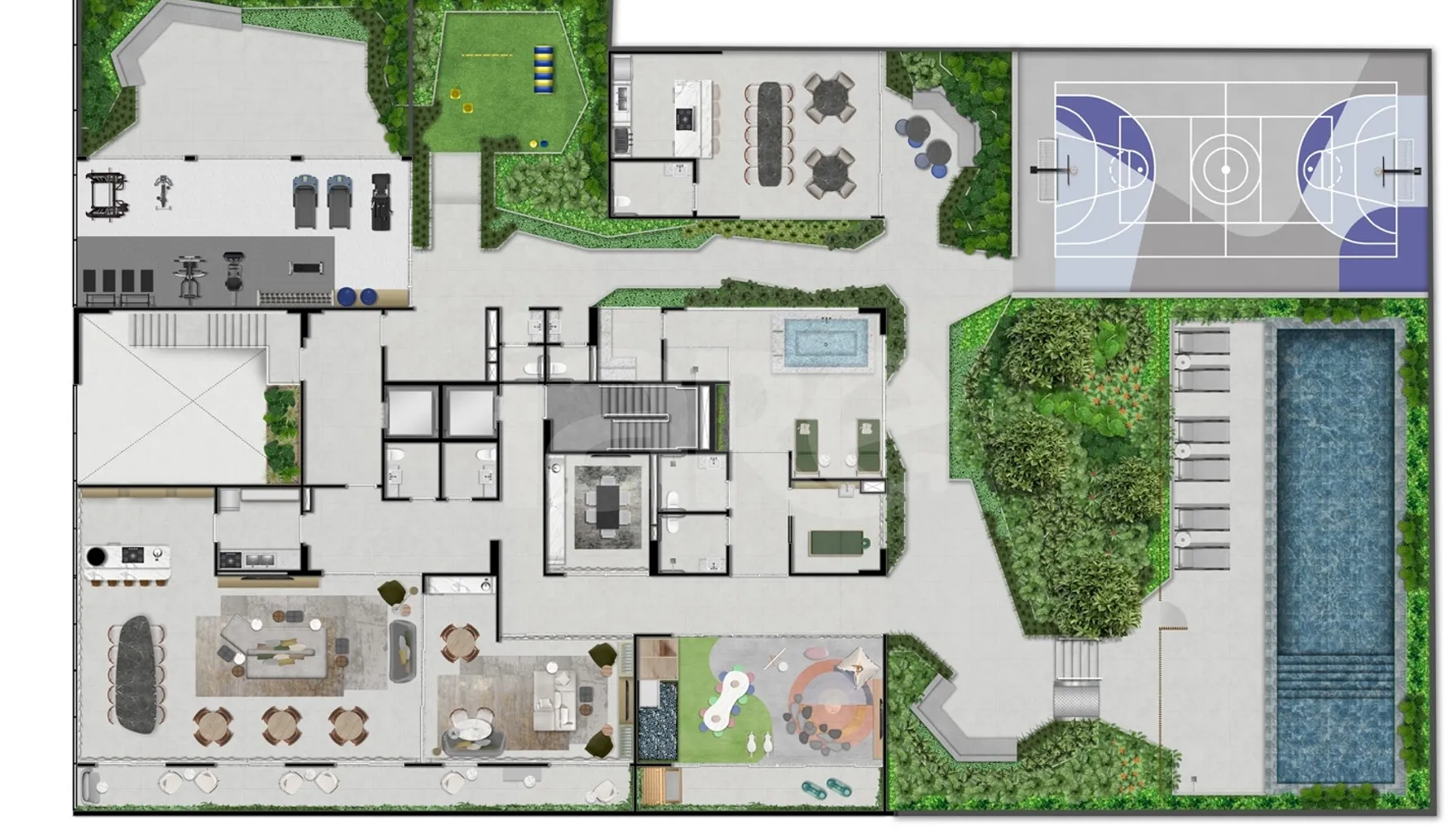 Planta — Pavimento lazer