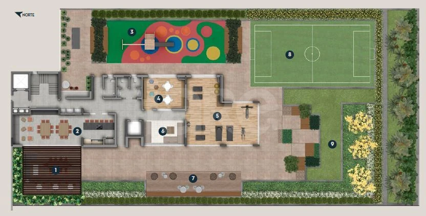 Planta — Pavimento lazer