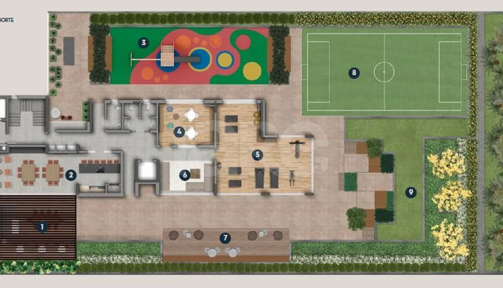 Planta — Pavimento lazer