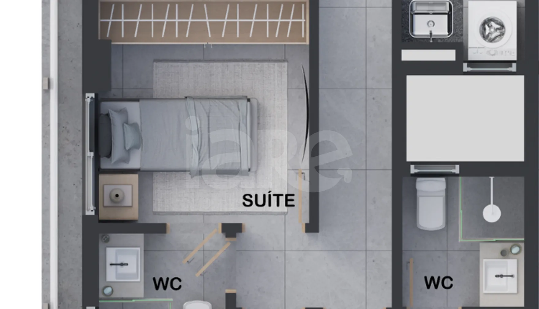 Planta — Apartamento 71,56 m²