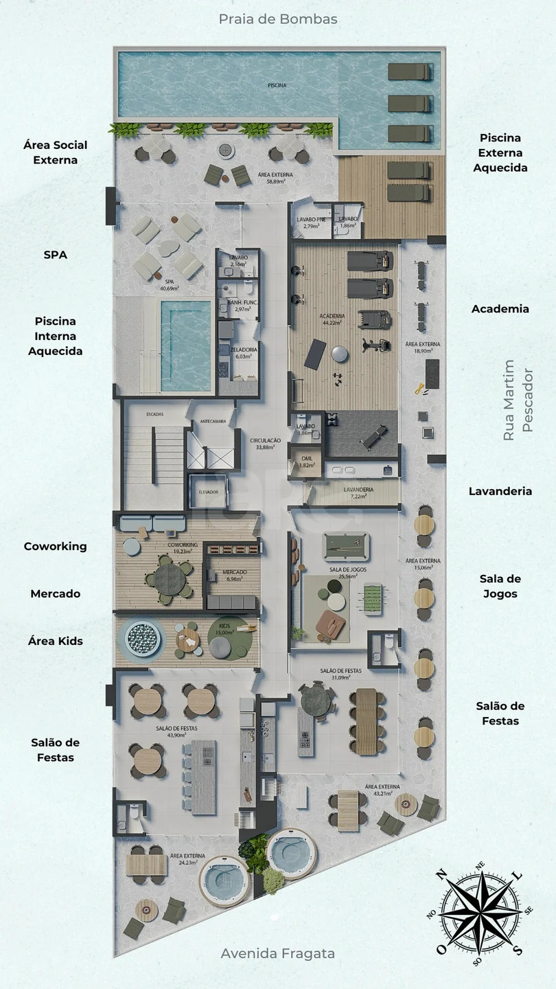 Planta — Pavimento lazer