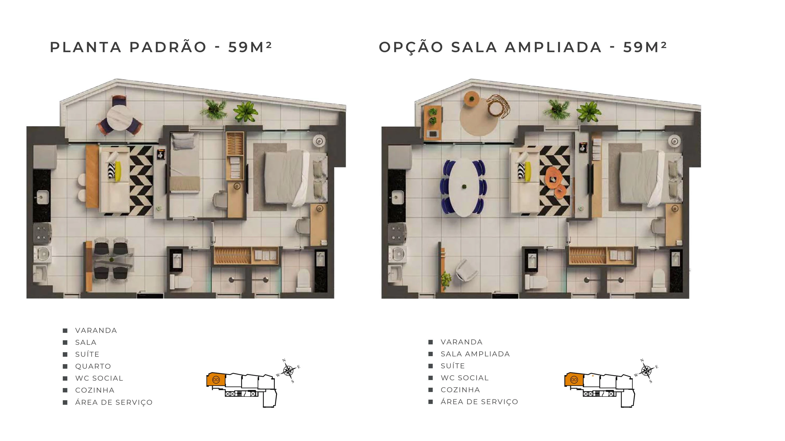 Planta — ALL Living 59m²