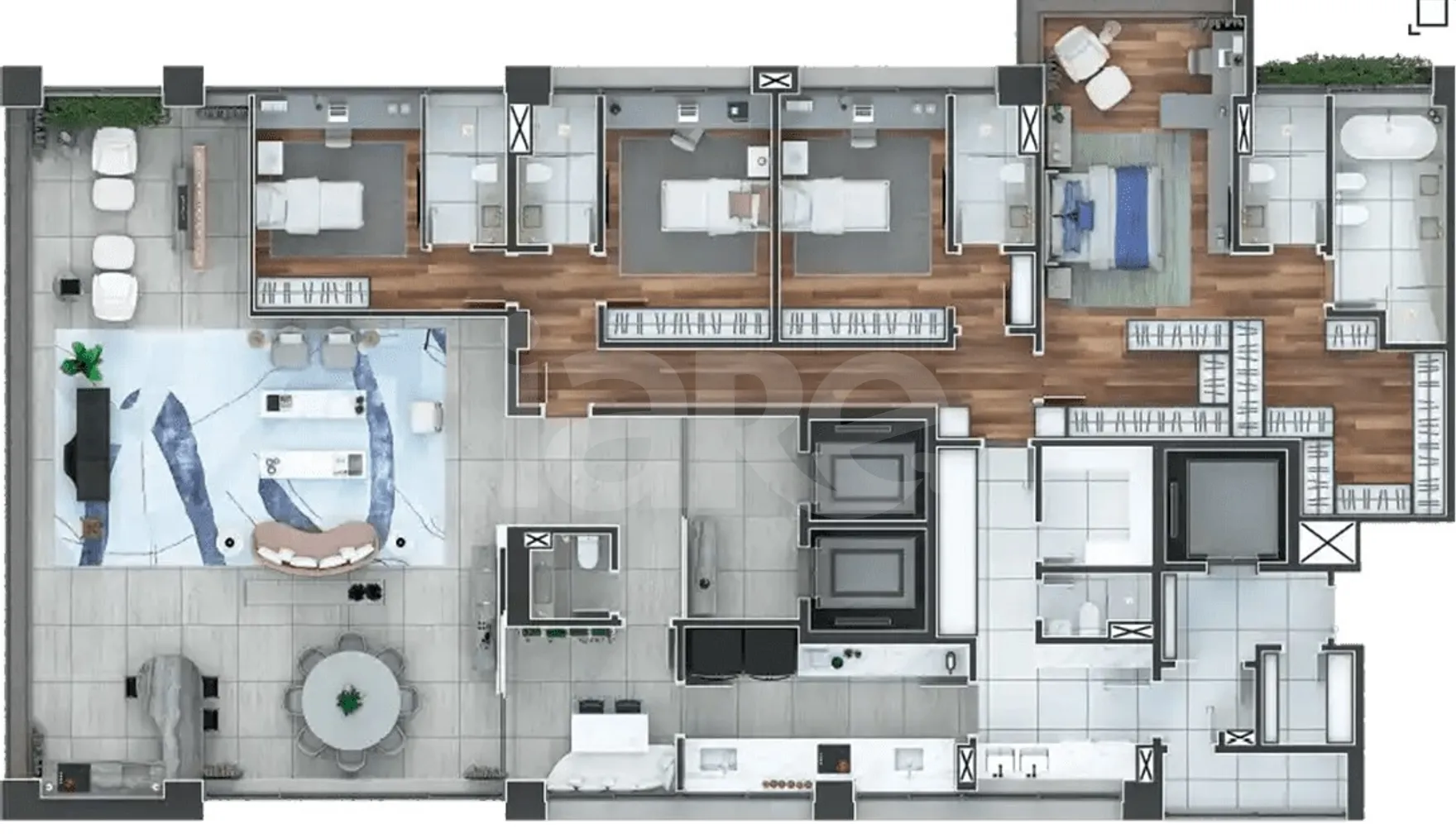 Planta — Apartamento 290,86 m²