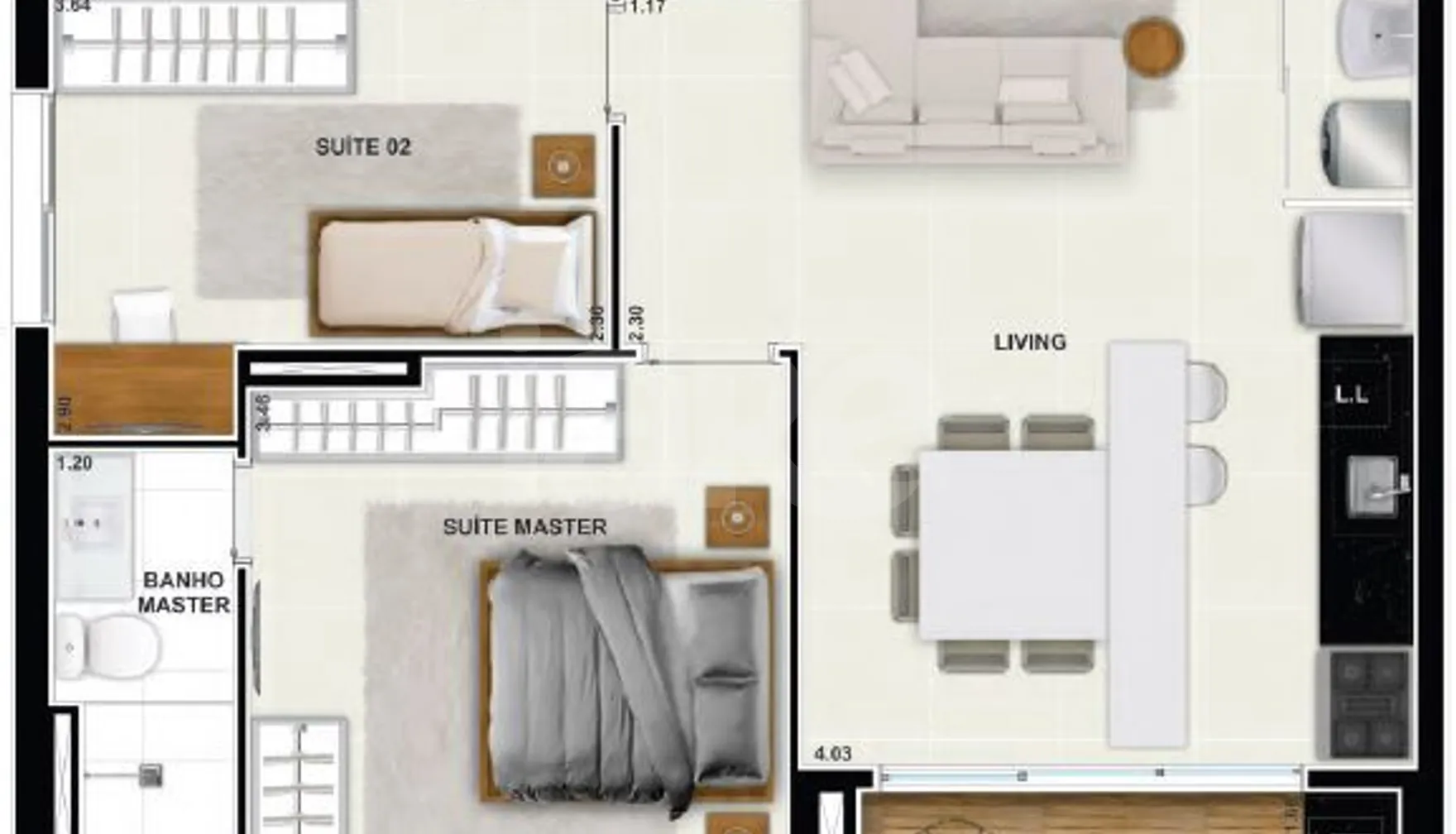 Planta — Garden 76 m²