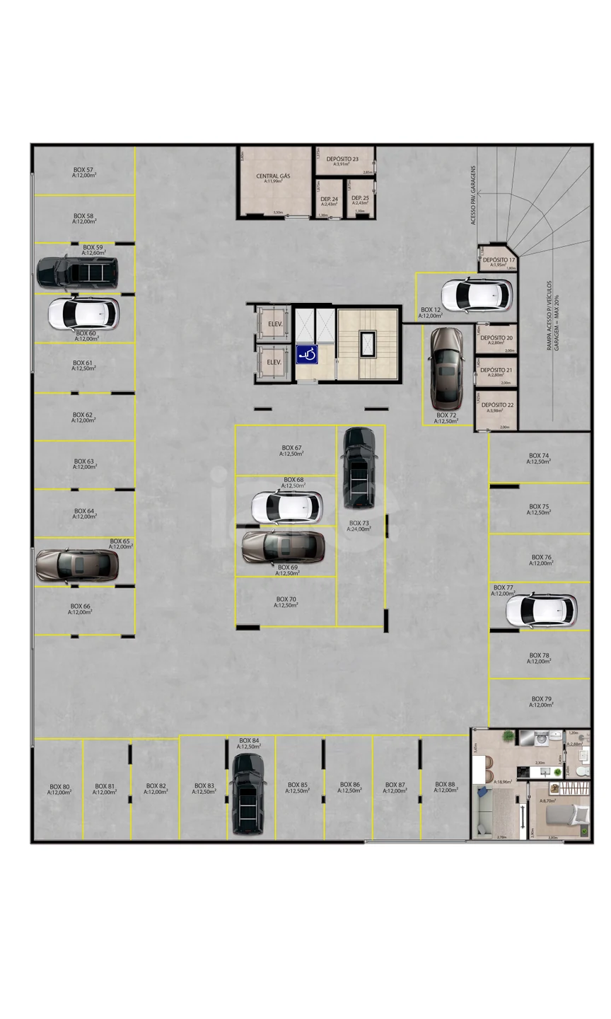 Planta — Pavimento garagem 2