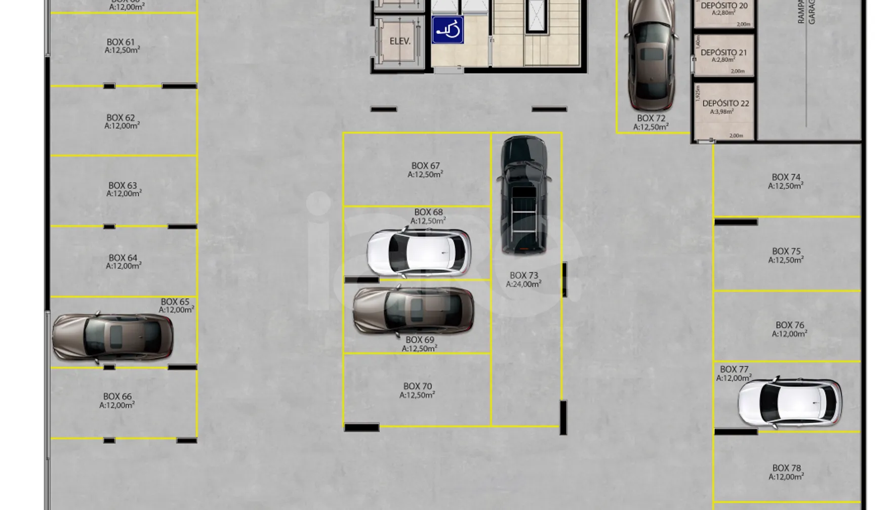 Planta — Pavimento garagem 2