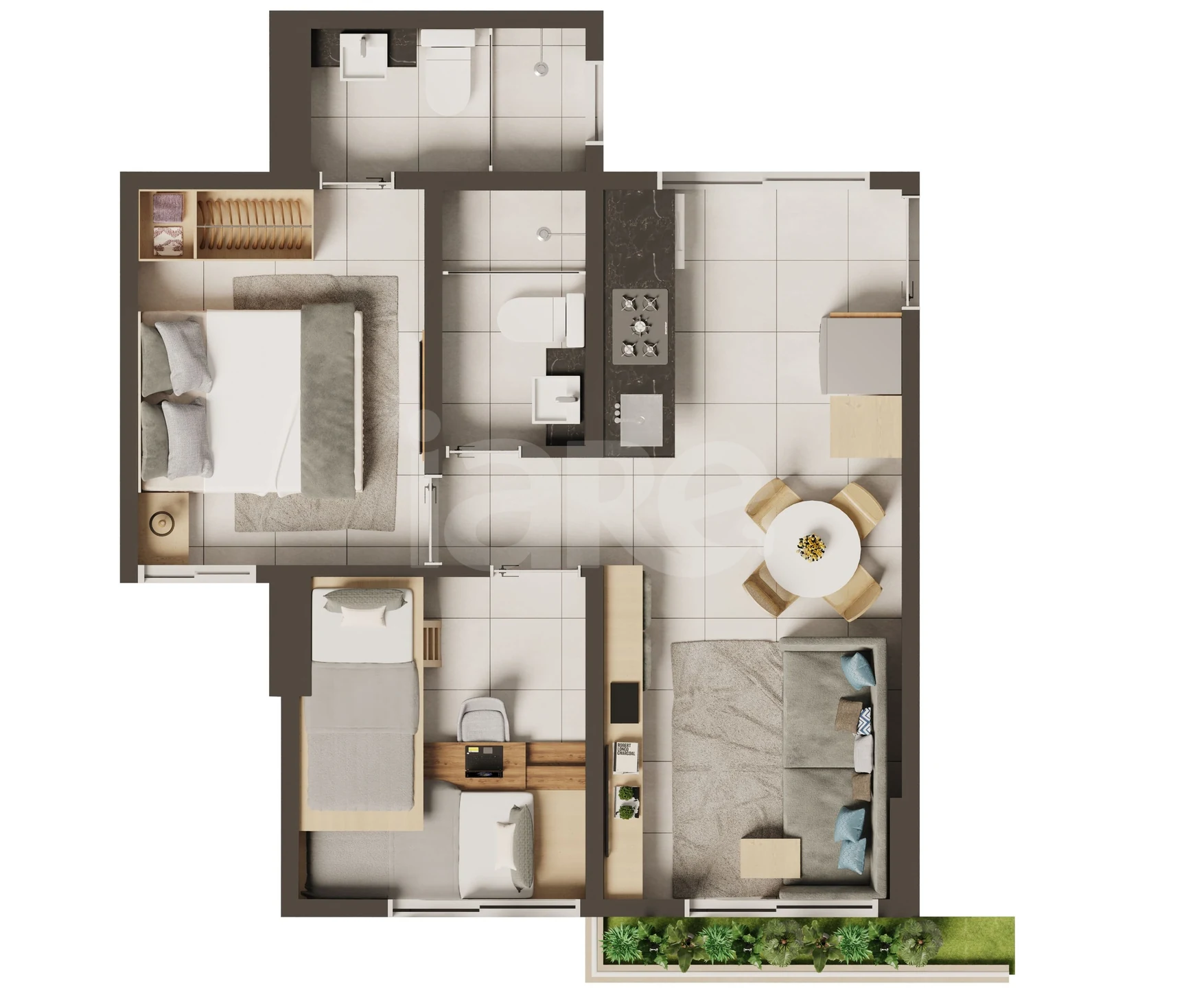Planta — Apartamento 44,13 m²