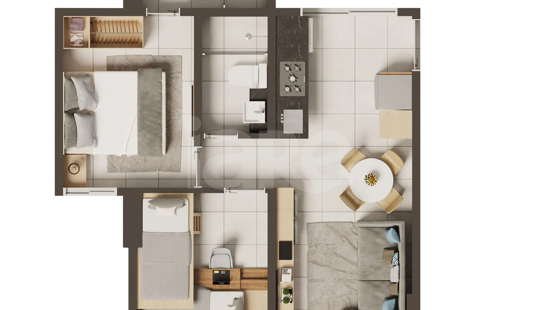 Planta — Apartamento 44,13 m²