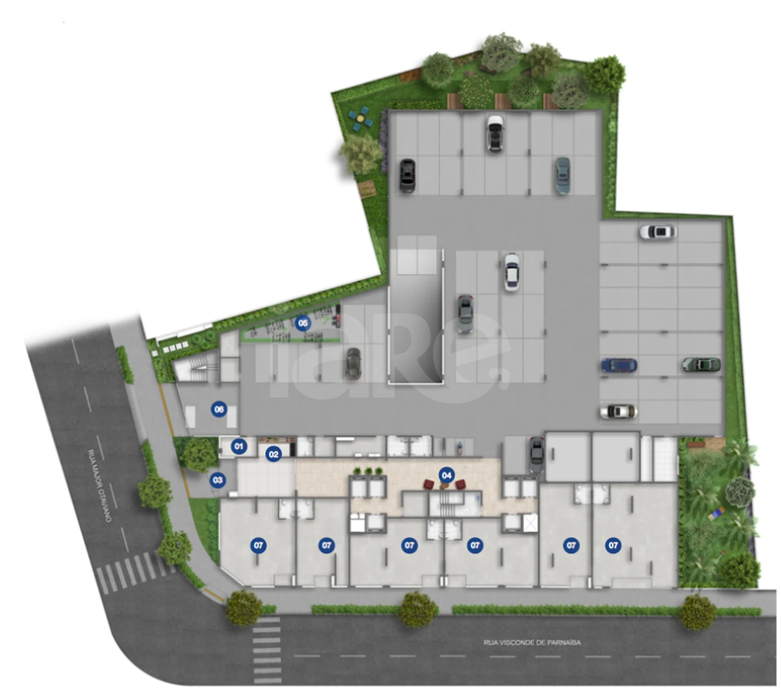 Planta — Implantação garagem