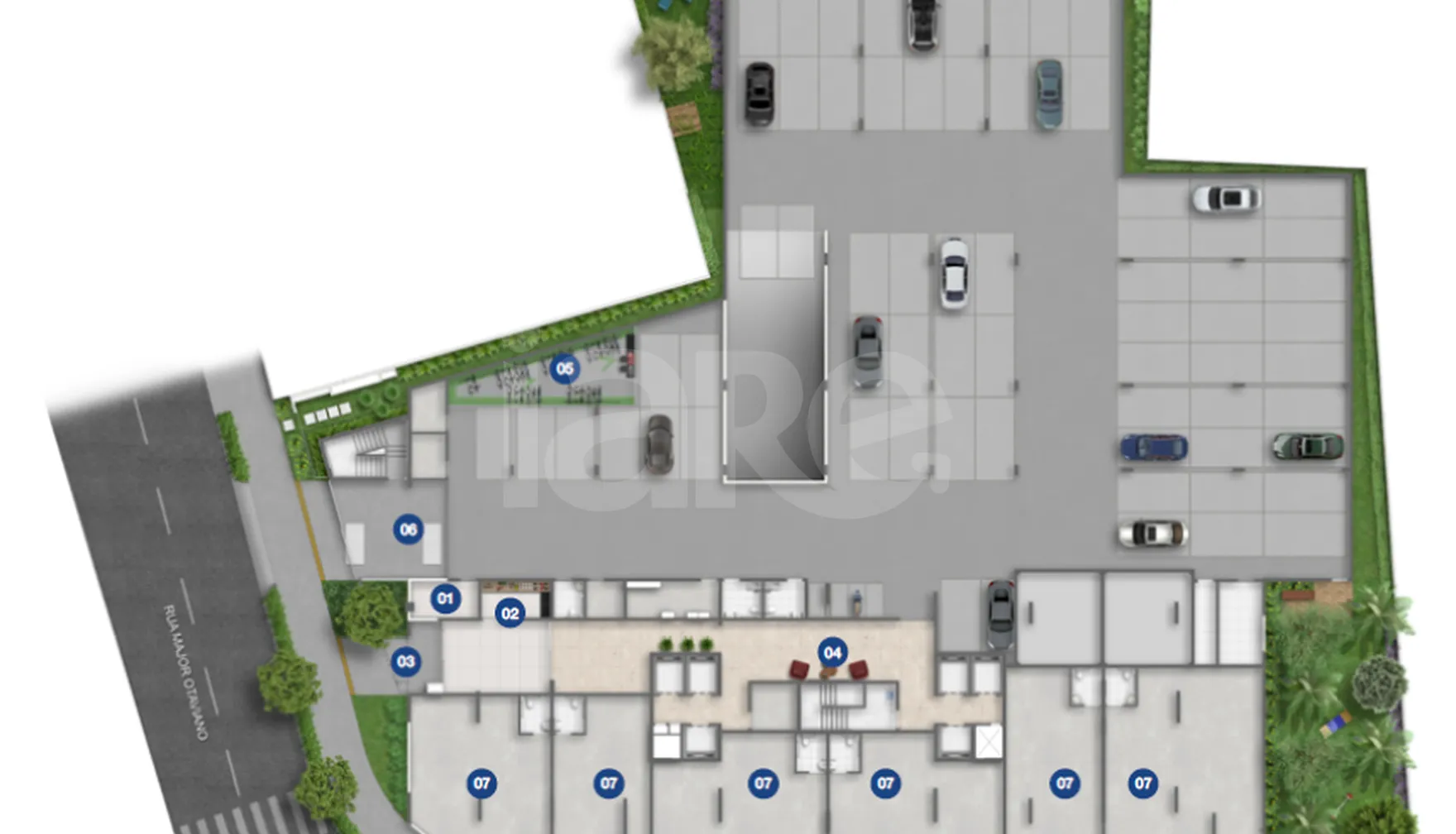 Planta — Implantação garagem