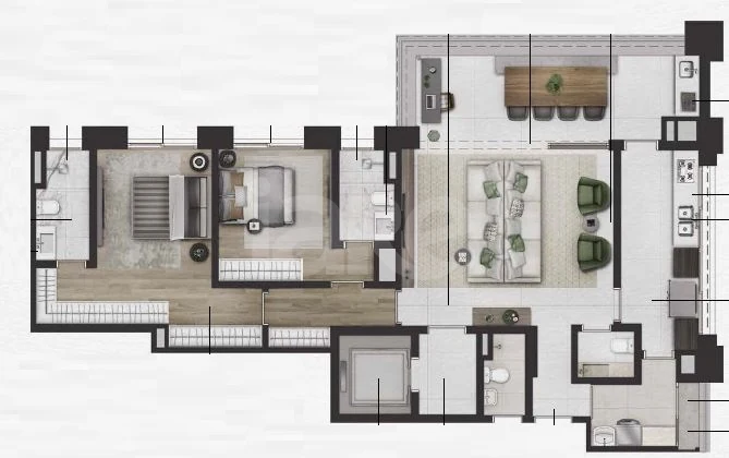 Planta — Apartamento 135,3 m²