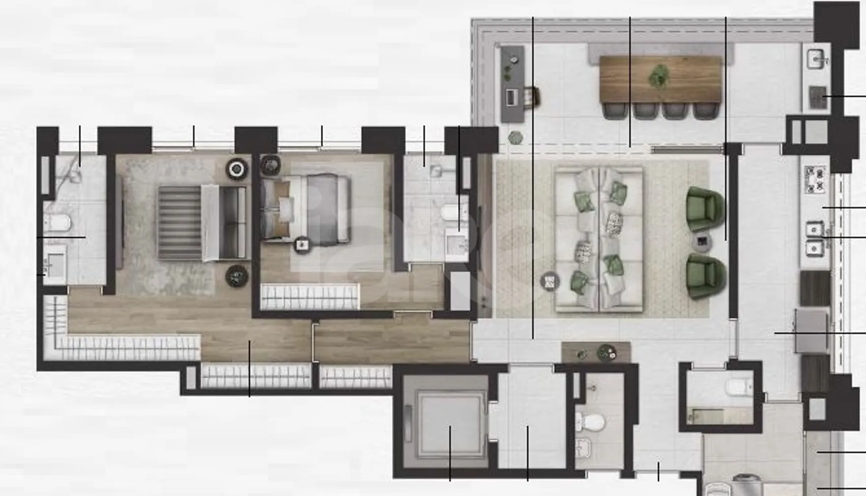 Planta — Apartamento 135,3 m²