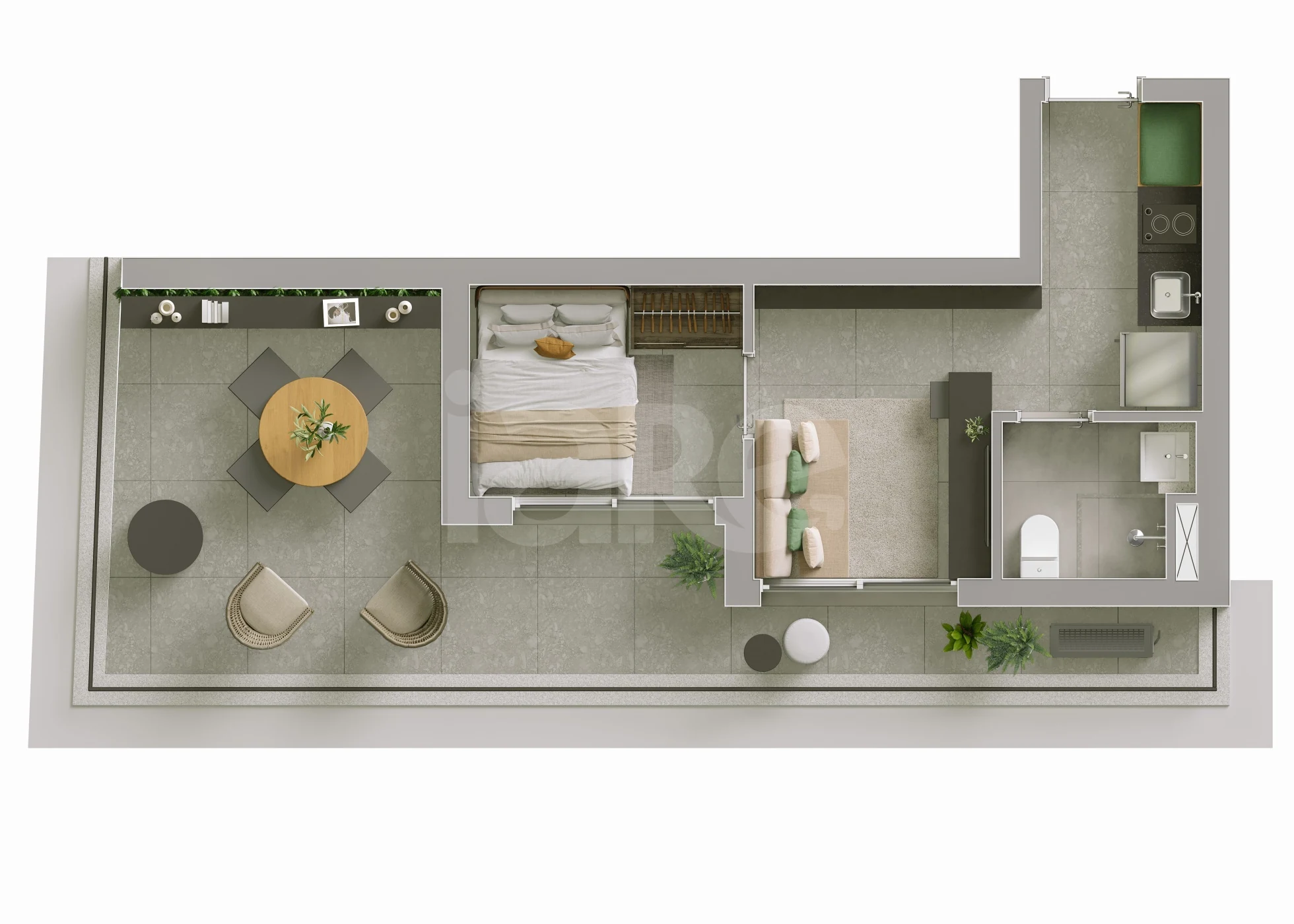 Planta — Apartamento 45,21 m²